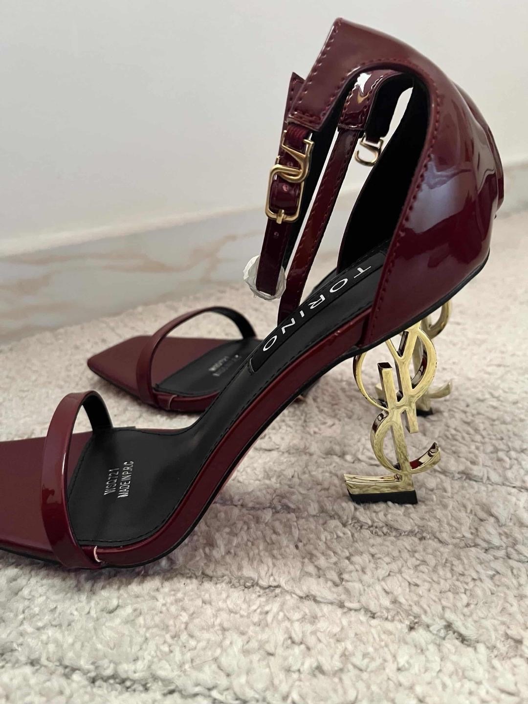 Yves Saint Laurent Burgandy heels