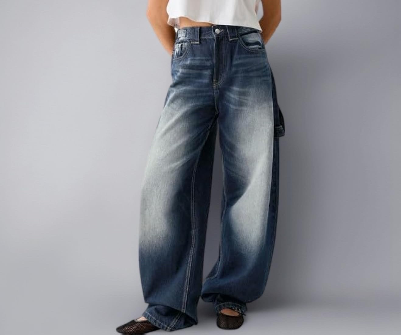 Wide balloon jean