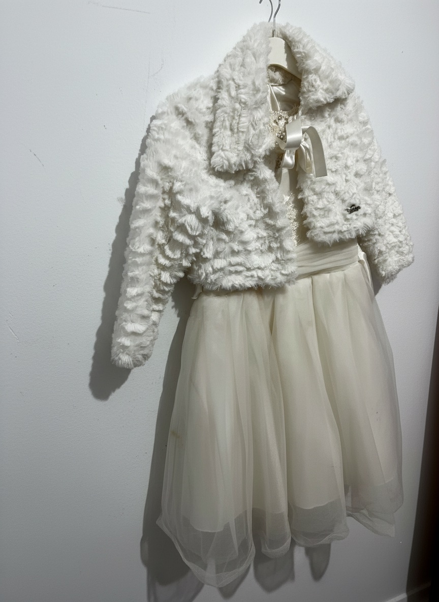 Robe soiree fille avec forrure