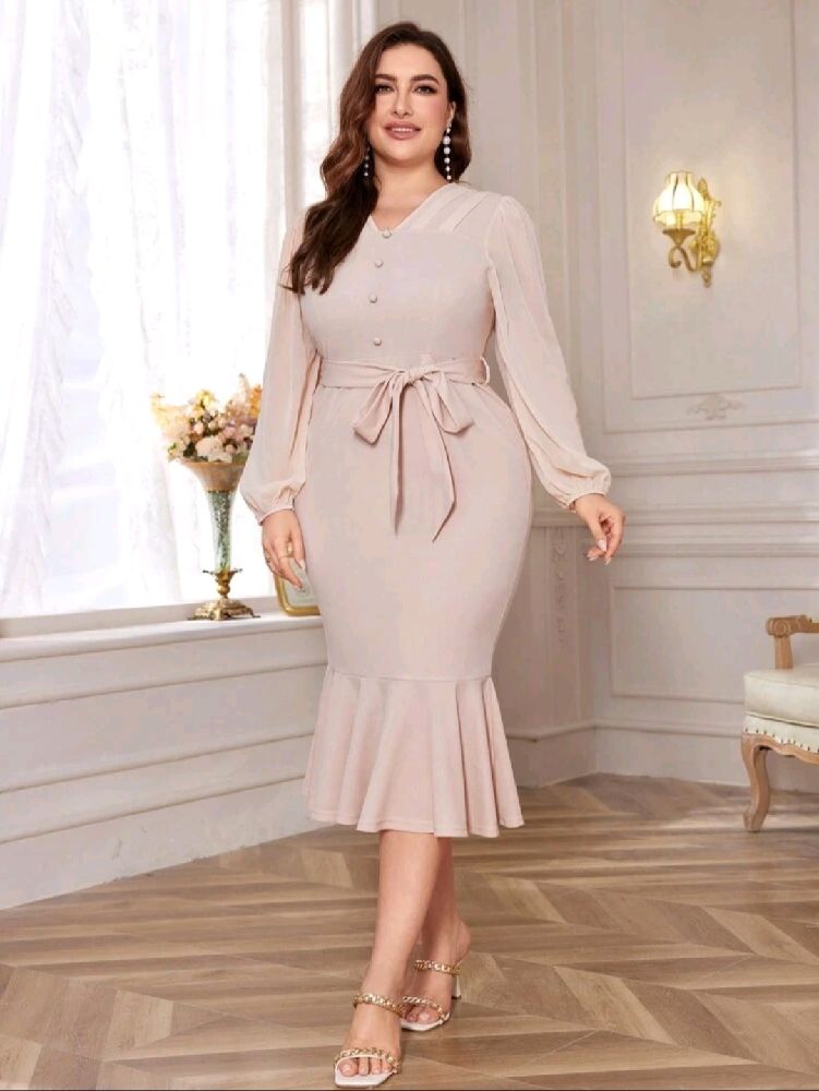 Robe rose poudré 