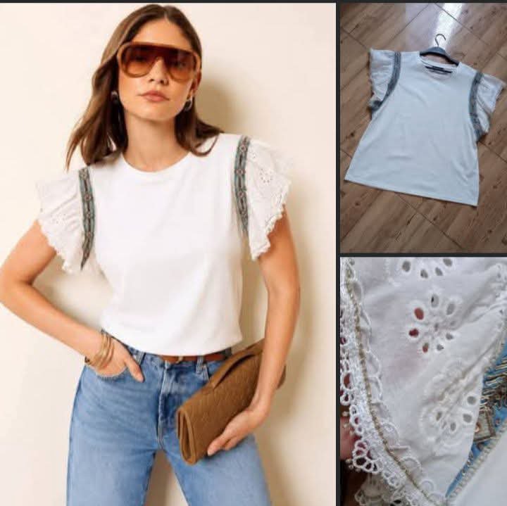 T-shirt en Broderie importé tres chic ❤️ taille 38/40