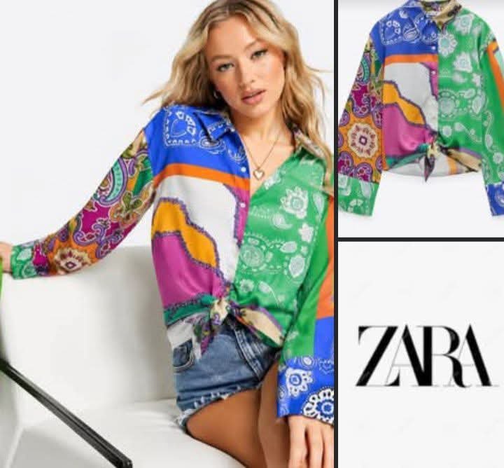 Très joli Chemise ZARA effet satiné taille S
