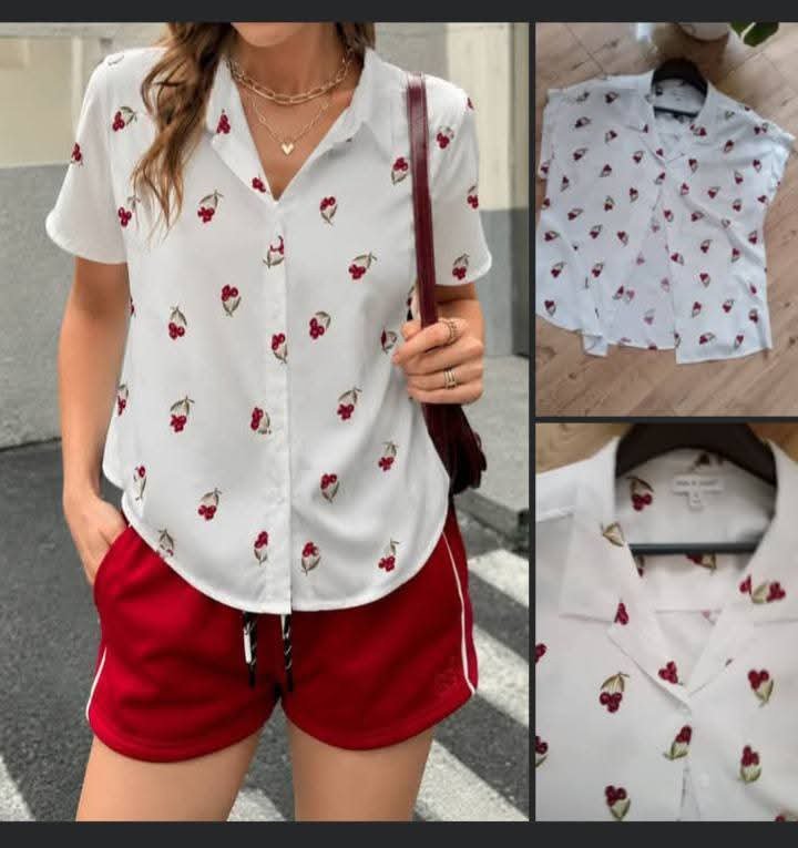 Magnifique Chemise avec motif 🍒 tres tendance taille 40/42