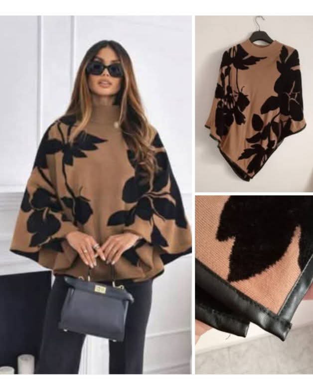 Poncho en laille Floral de la marque Chico's taille S/M
