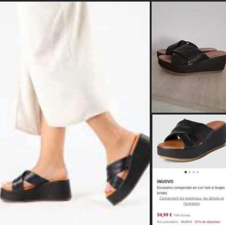 Magnifique Mules en véritable cuir taille 37/38