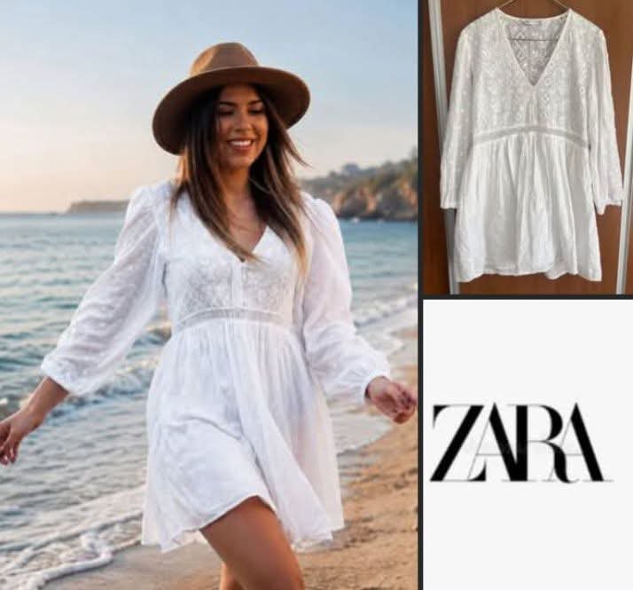 Sublime Robe courte ZARA en broderie taille M 