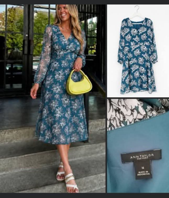 Très joli Robe Midi Ann Taylor taille 42/44