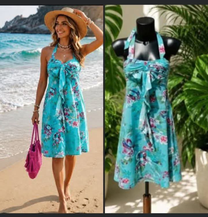 Joli Robe de plage Promod 💯% coton taille L 