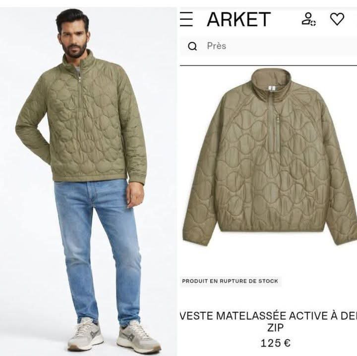 Veste légère matelassée ARKET taille L ❤️