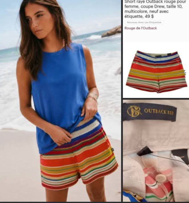 Très joli Short rayé neuf ❤️ taille S/M