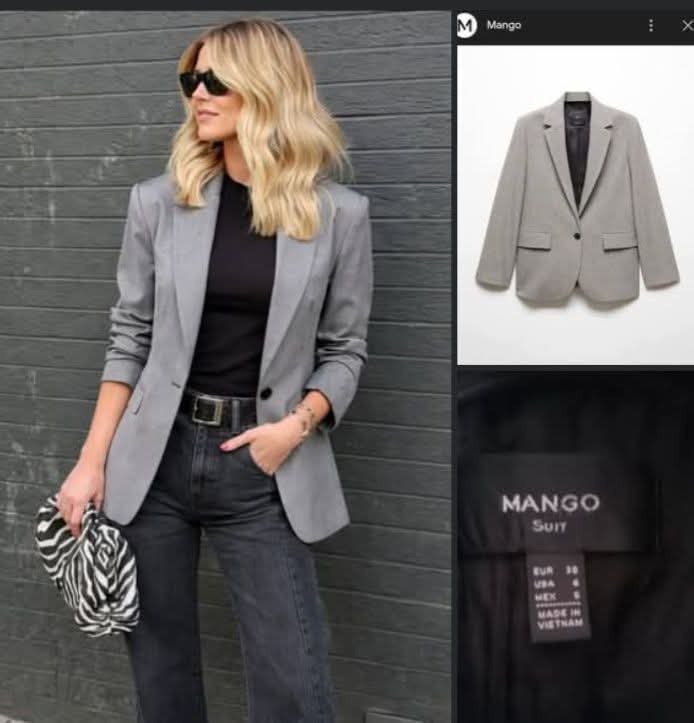 Blazer avec fines rayures MANGO taille M 