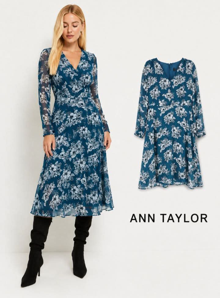 Sublime Robe Midi  Ann Taylor neuve ❤️ taille 42/44