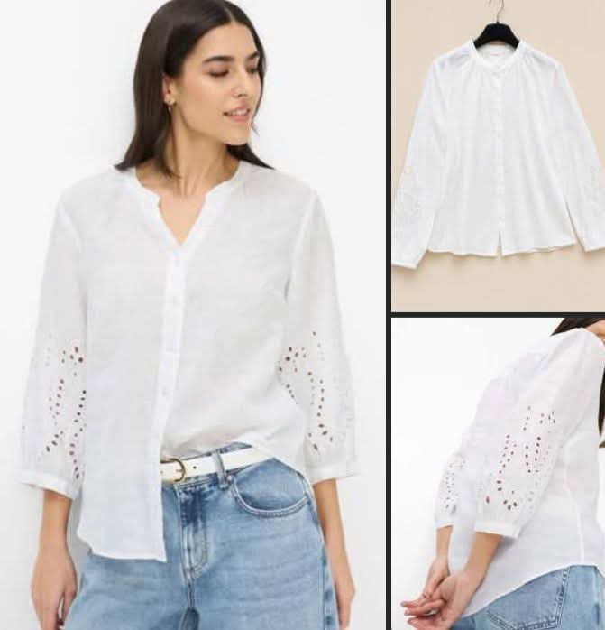Sublime Chemisier Brodé H&M 💯% coton taille 42/44