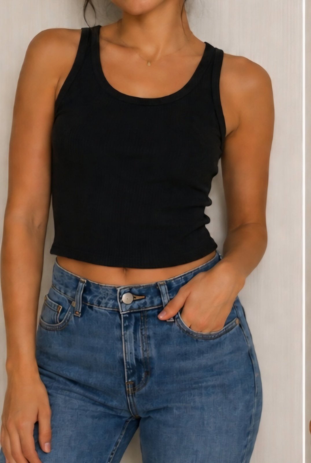 Crop top noir