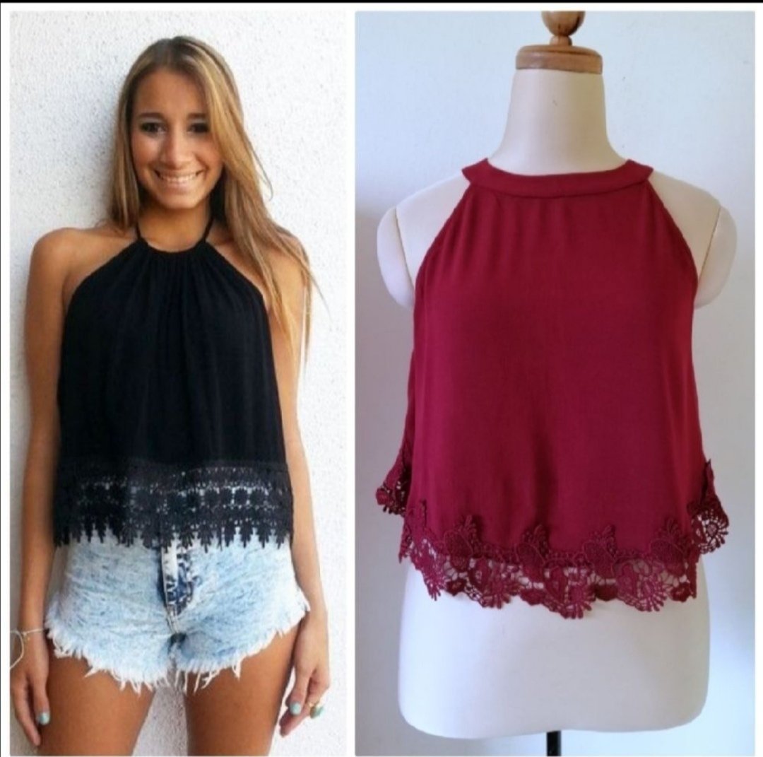 Crop à détail crochet abercrombie & fich 