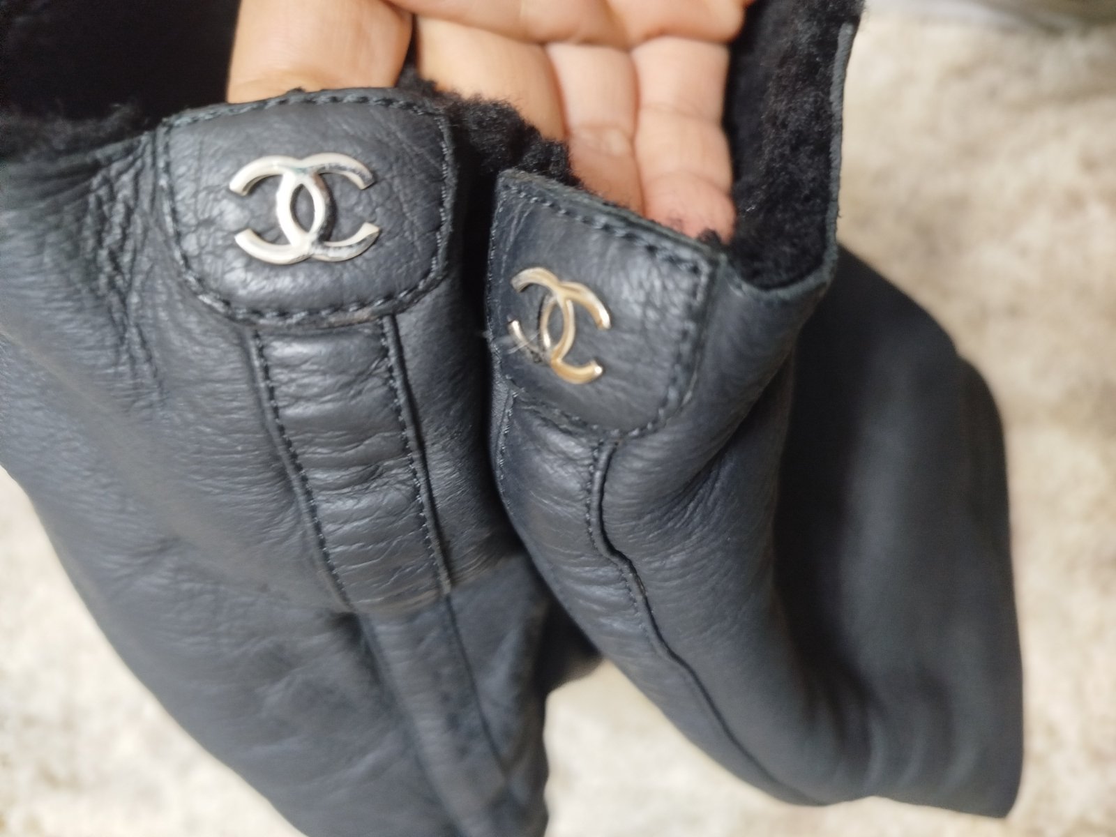 Cuissardes en cuir de vachette véritable #chanel authentique 