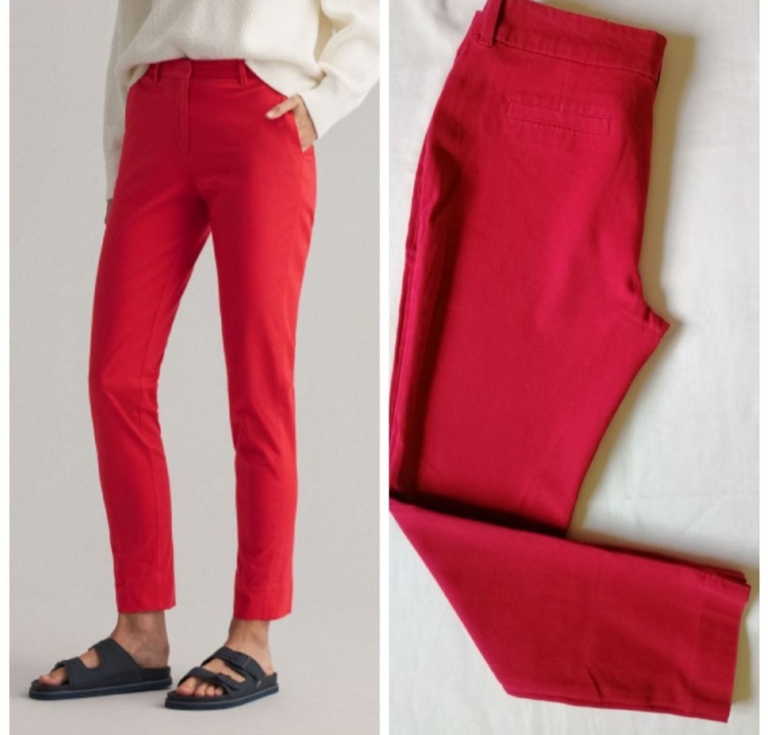 Pantalon taille haute à chevilles 