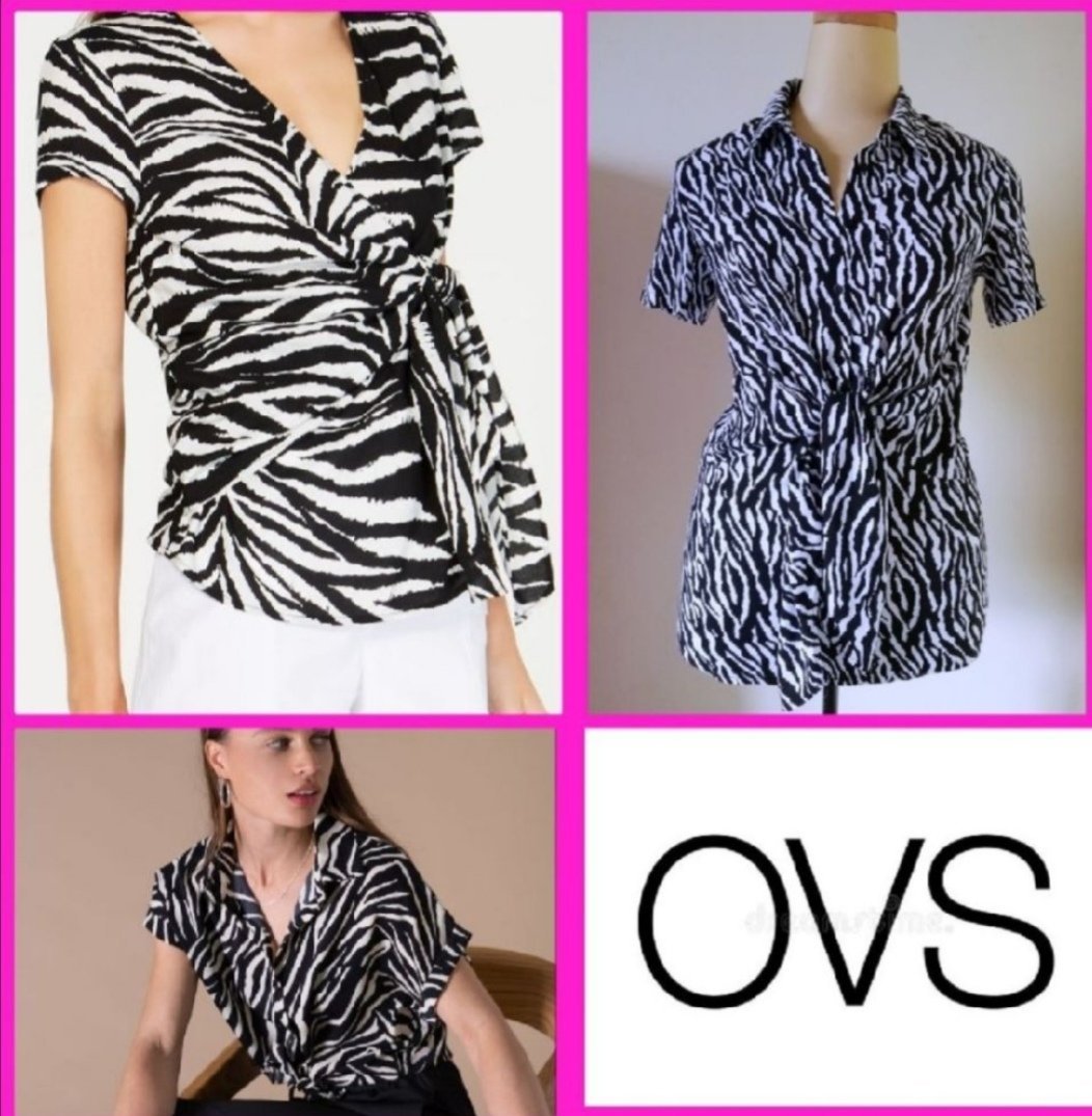 Front blouse animal print #ovs