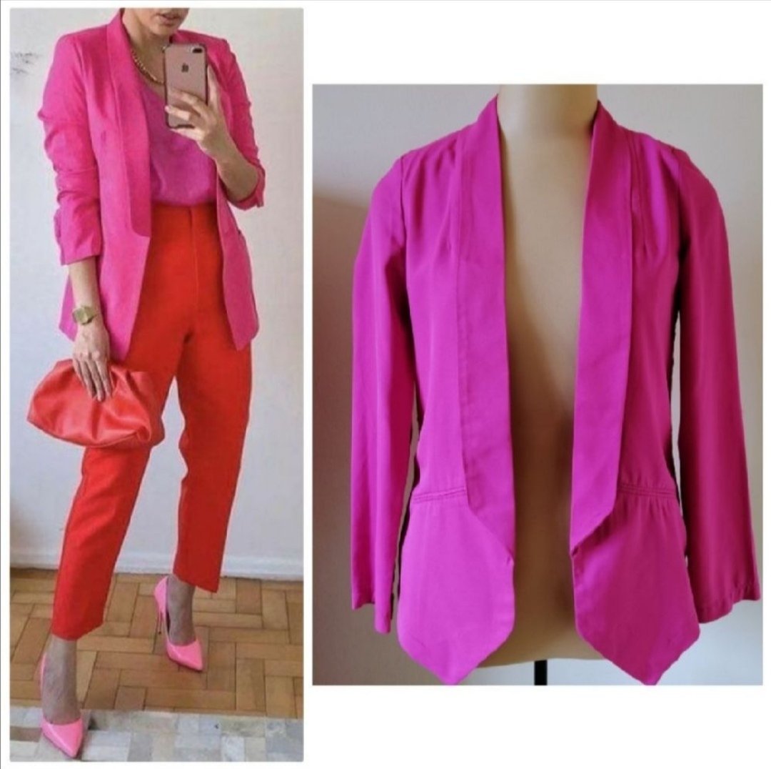Veste -surchemise rose fushia 