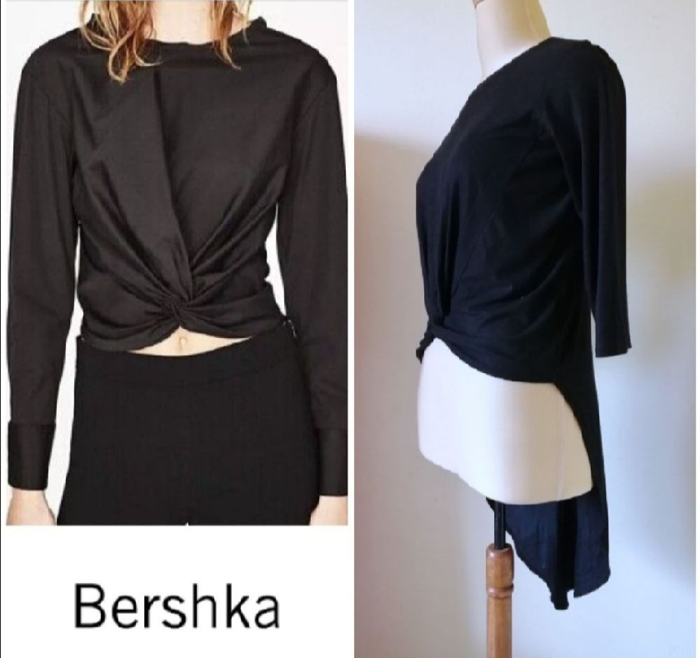 t-shirt asymétrique #bershka