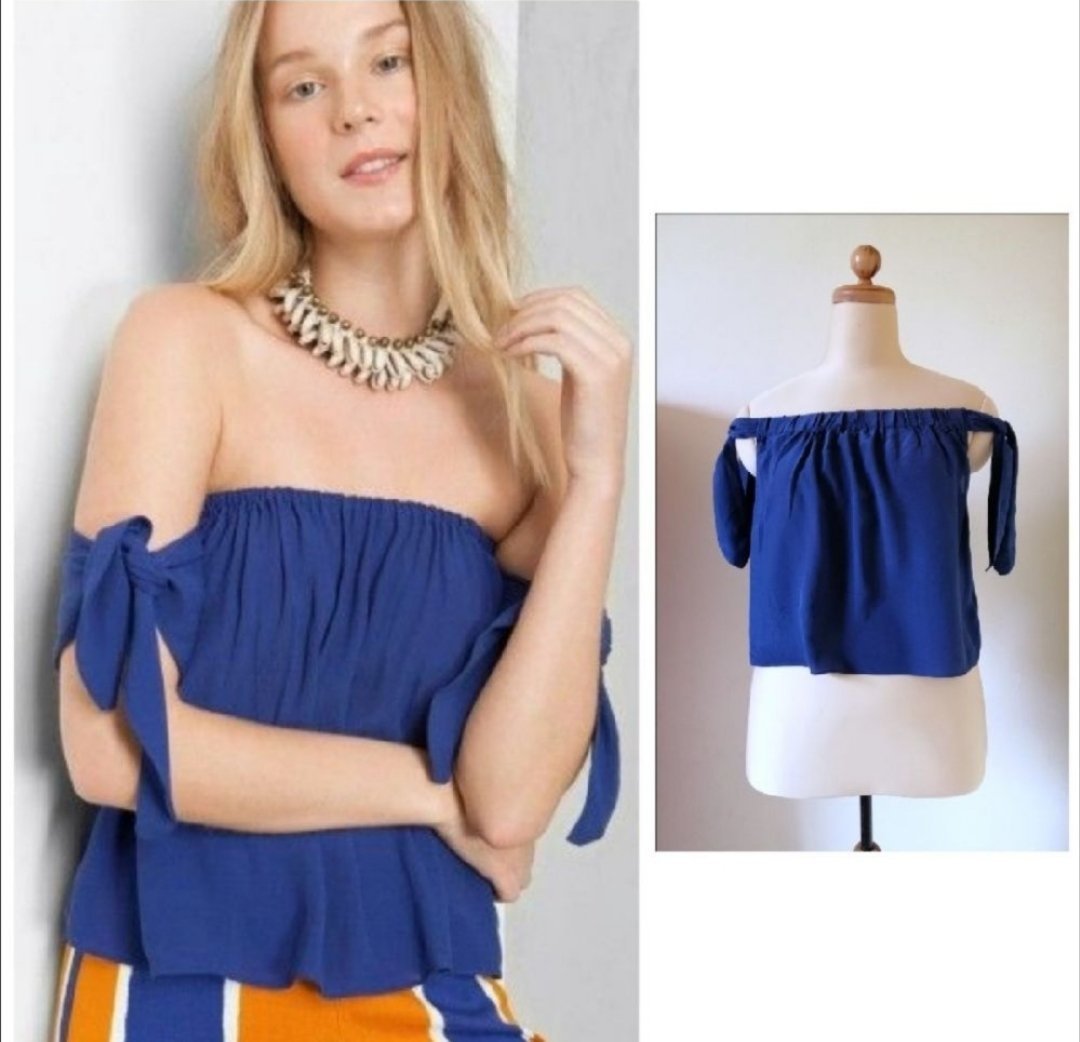 Crop blouse en soie club Monaco by ralph lauren 