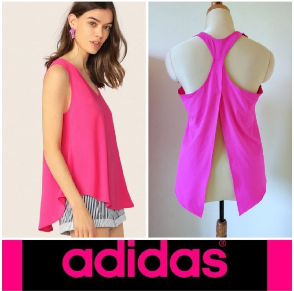 criss cross t-shirt rose fushia #adidas