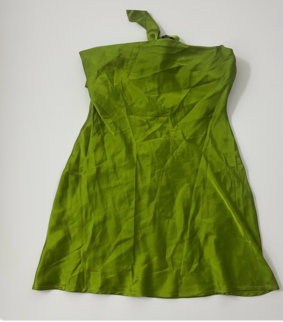Robe satin vert 