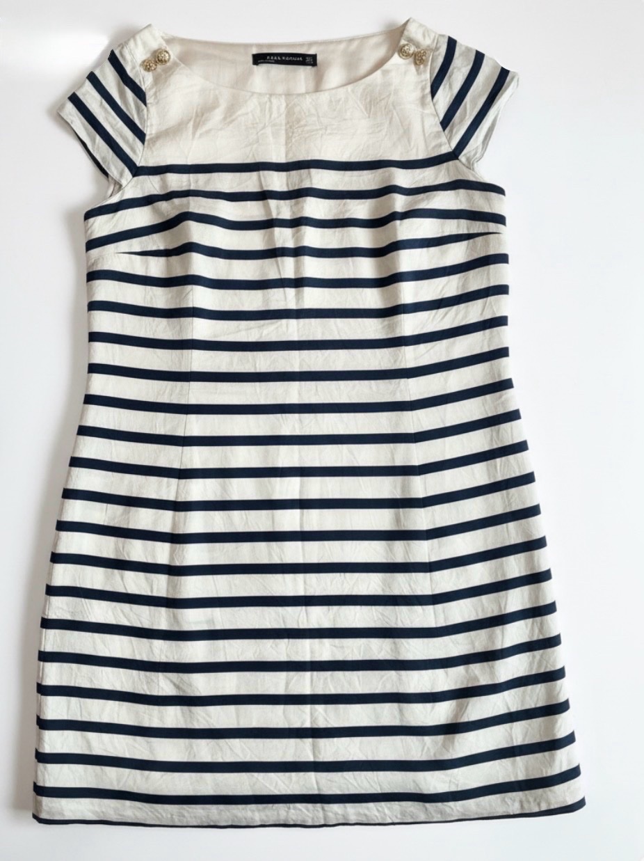 Robe zara satiné  en noir et blanc 