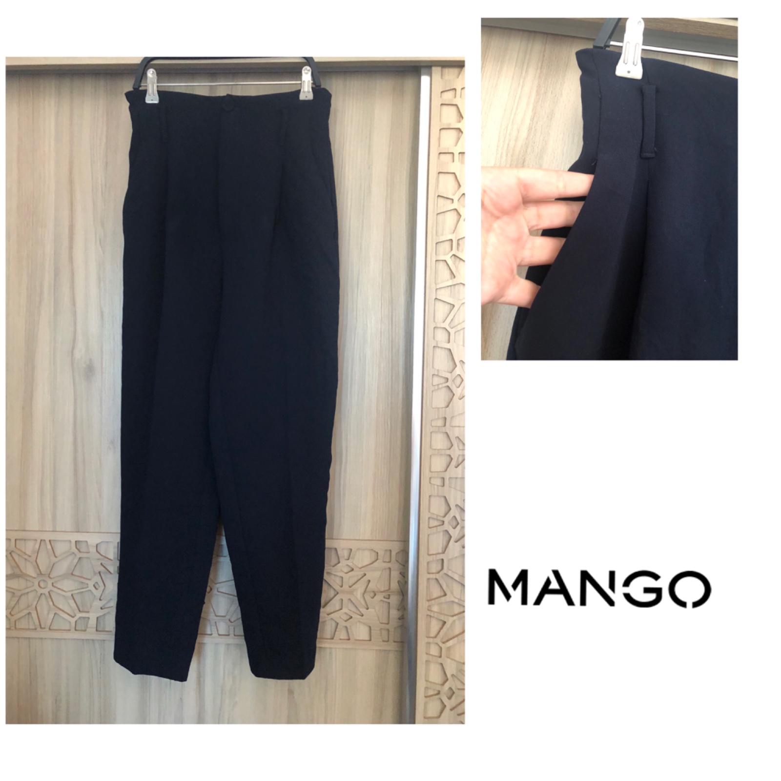 Pantalon a plis taille haute 