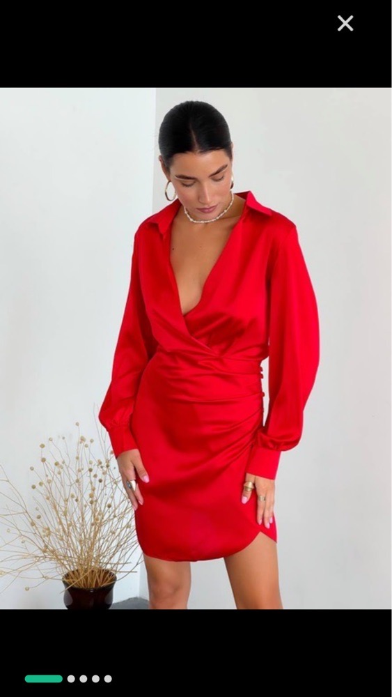 Robe satinée