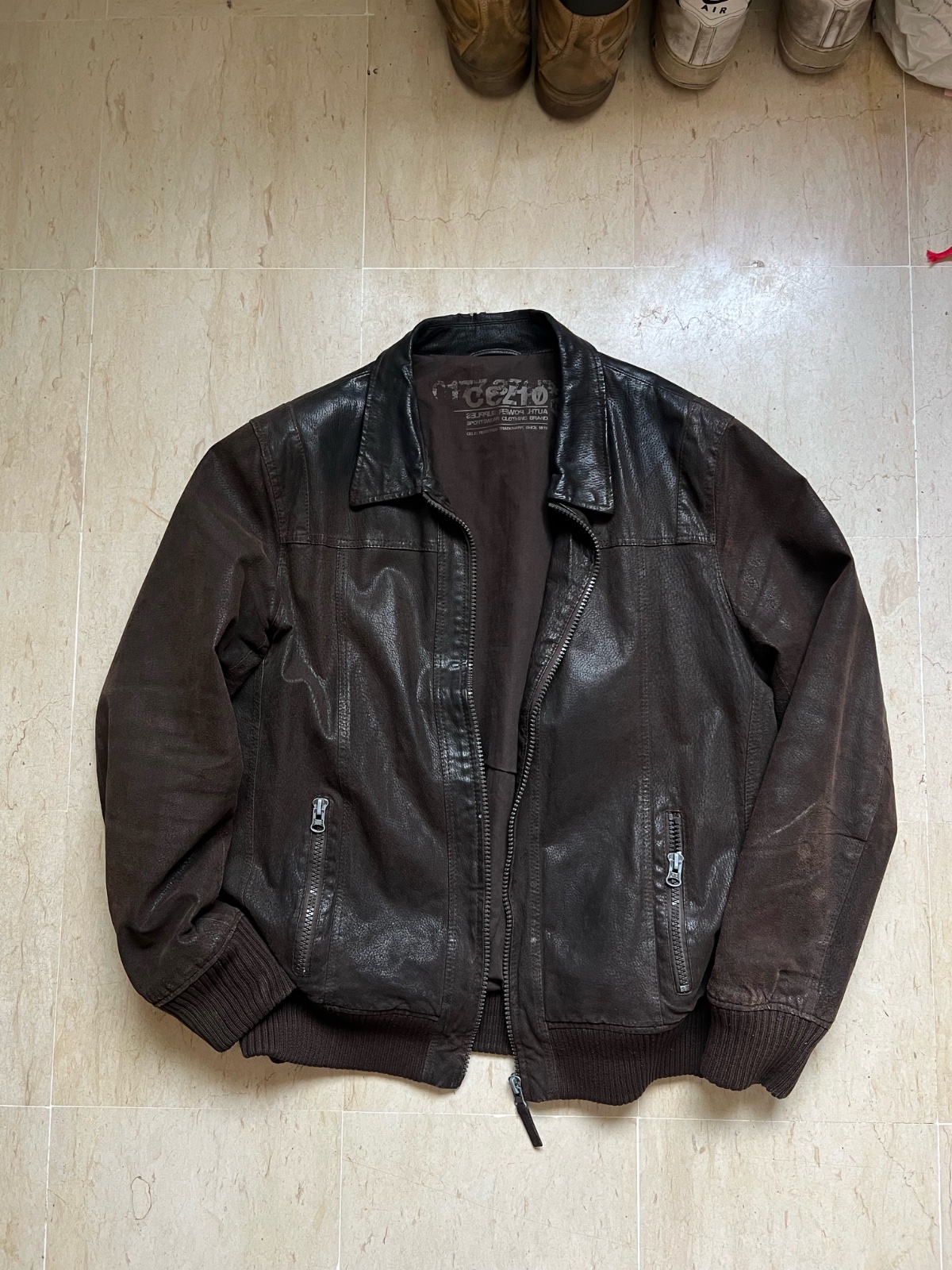 Vintage brown leather jacket