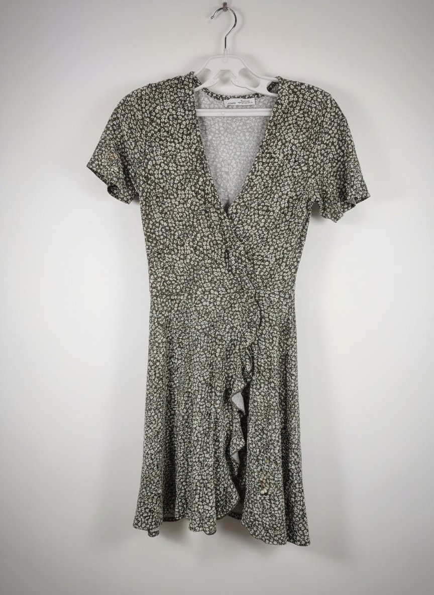 Robe fleurie vert