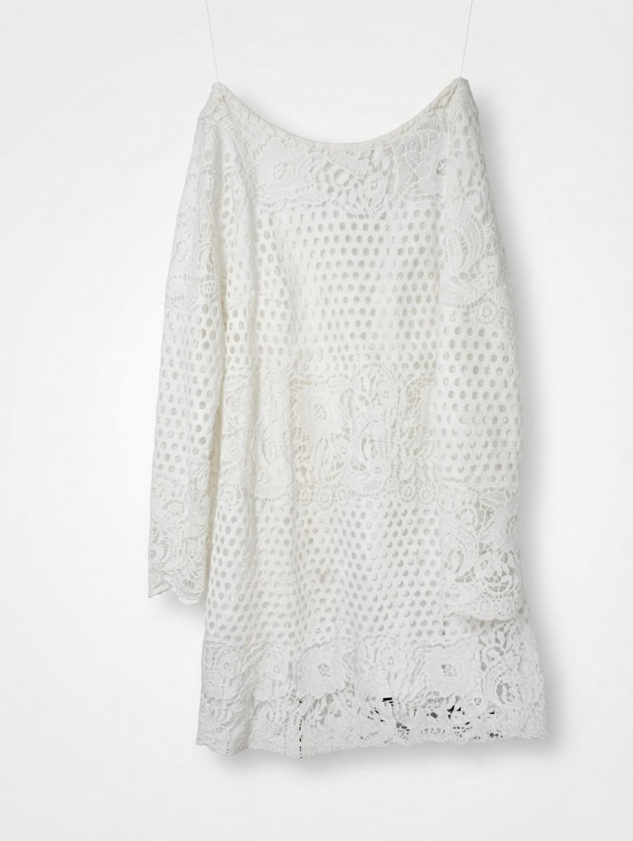 Robe 👗 midi élégante chic brodé style Zara ara 