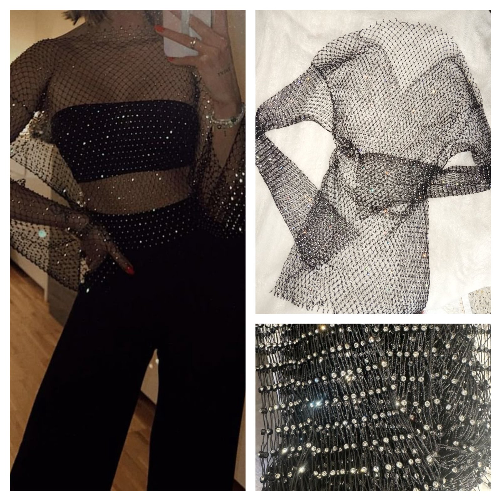 Rhinestone jumper m,l