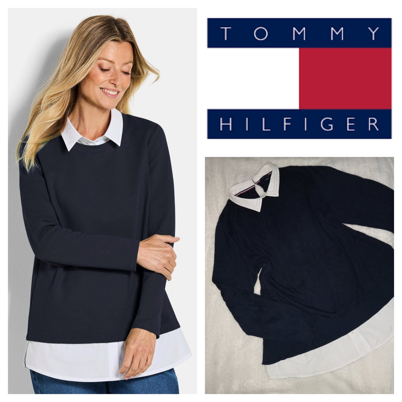 Pull col chemise Tommy Hilfiger 