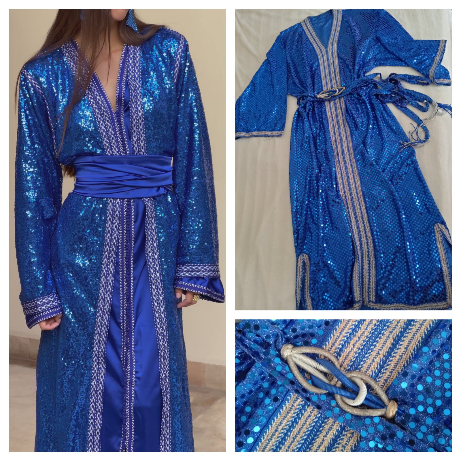 Caftan style marrocain l,xl,xxl