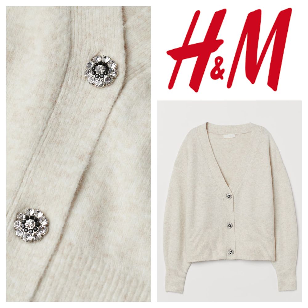 Cardigan h&m boutons bijoux 42/44