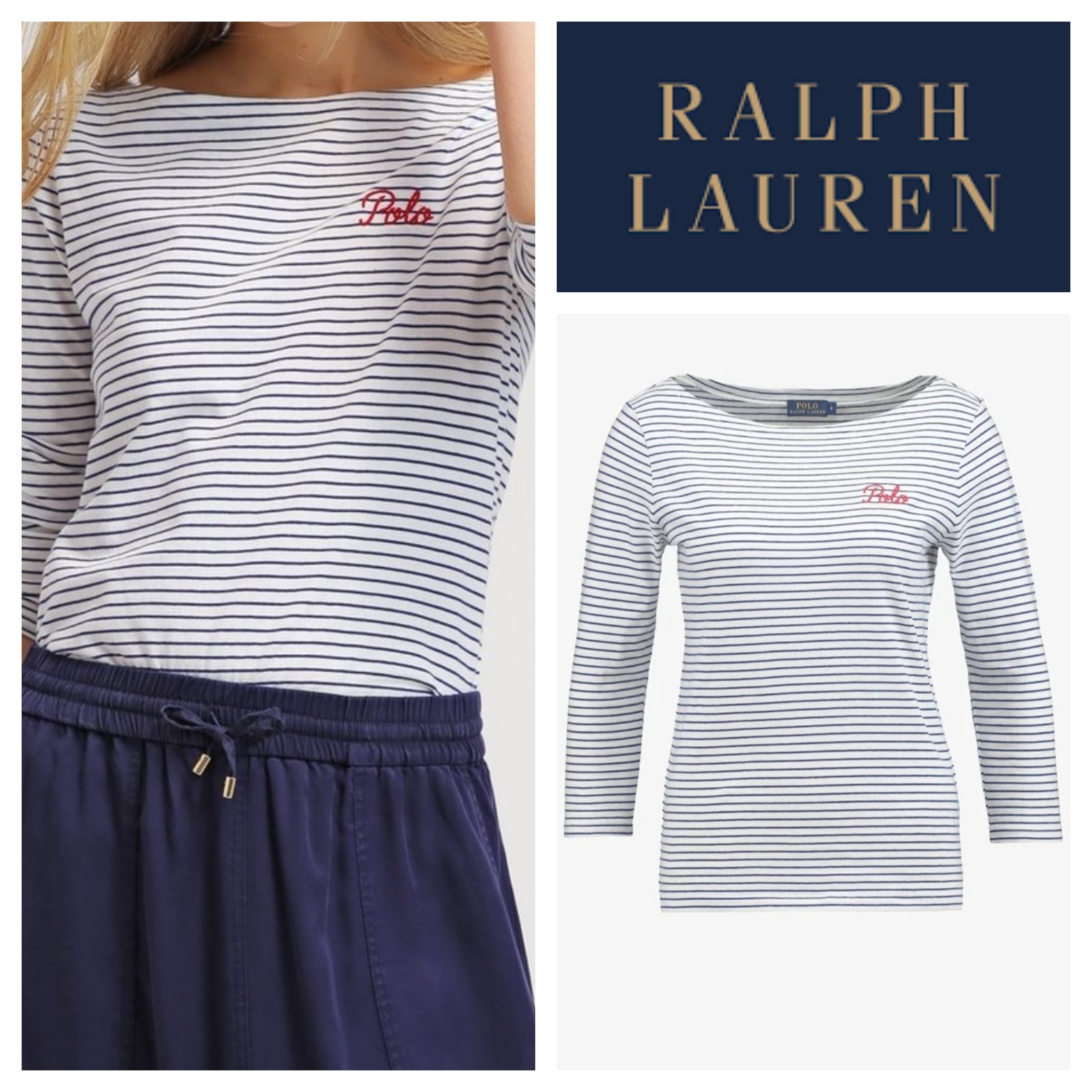 Pull 3/4 cotton Ralph Lauren m,l