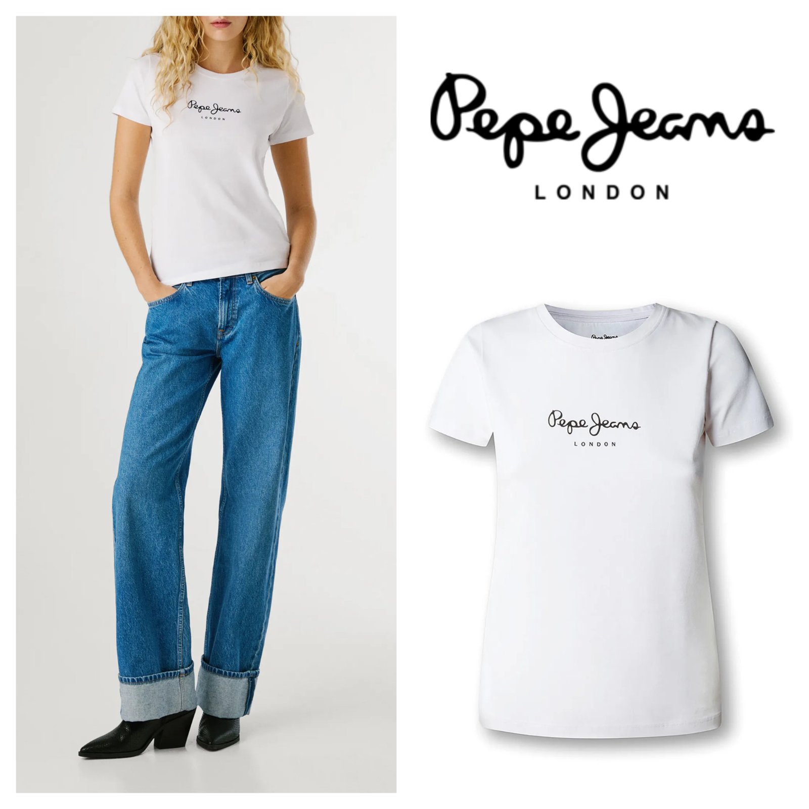 T-shirt blanc pepe jeans