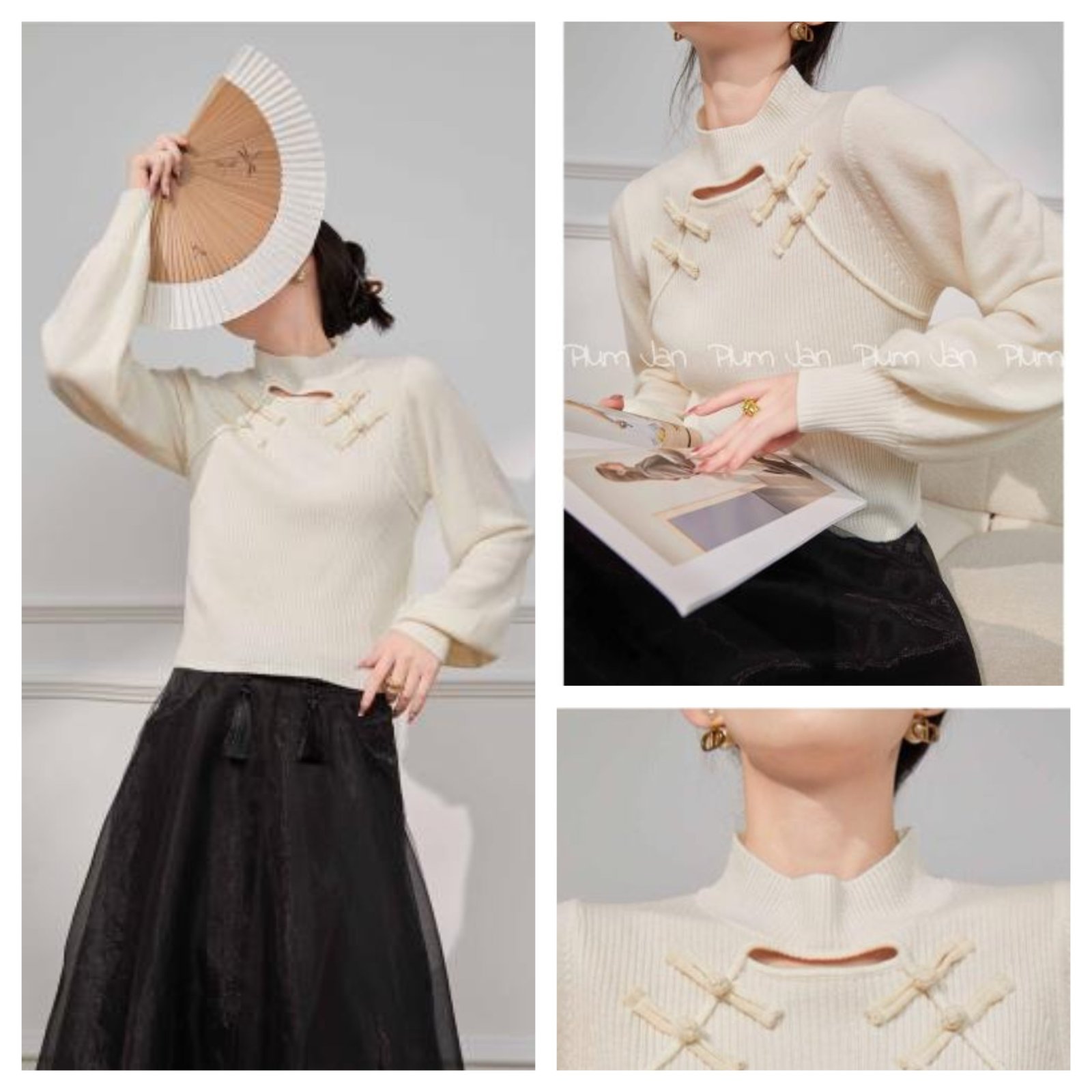 Pull blanc cassé s,m,l