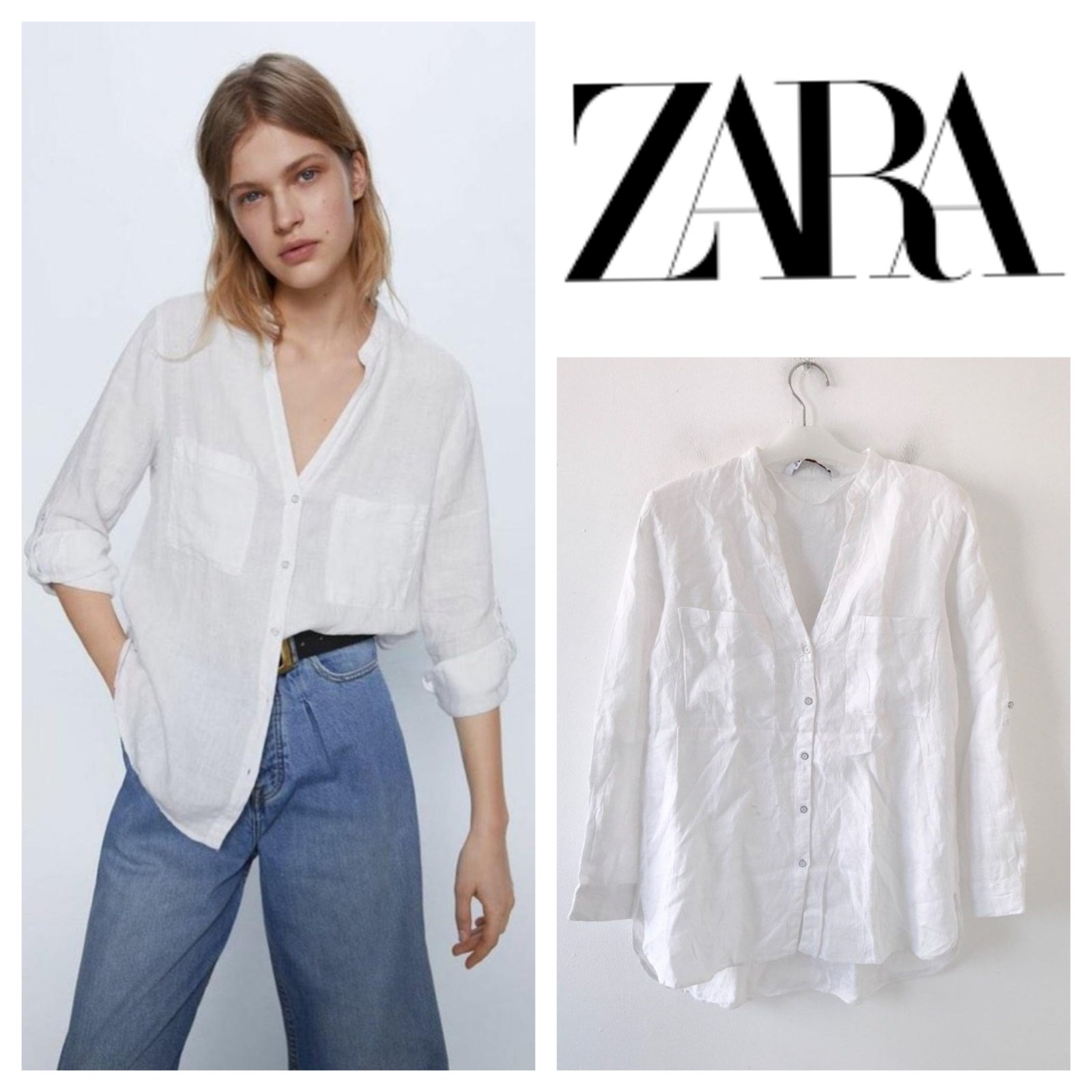 Linen shirt Zara l,xl