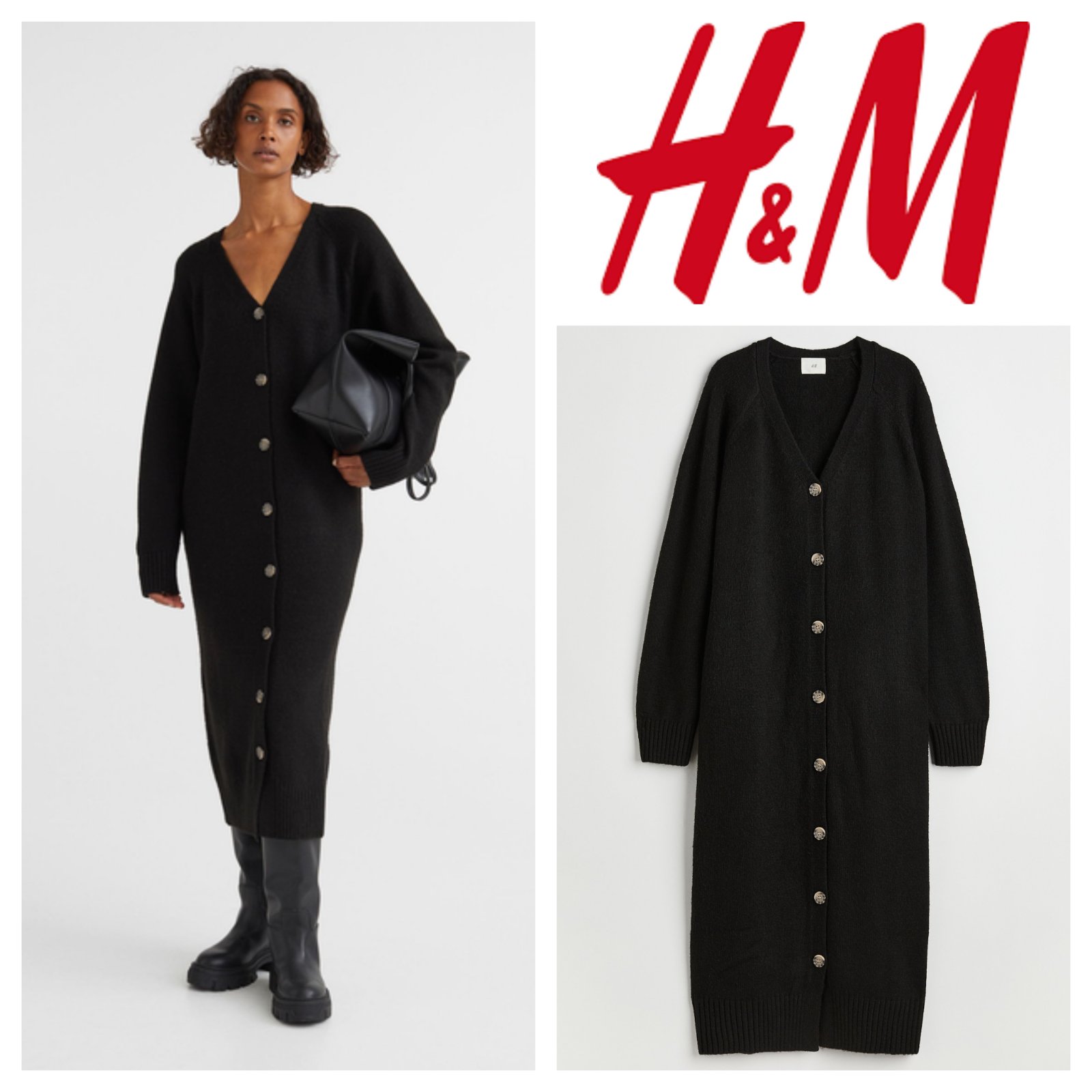 Cardigan dress h&m m,l
