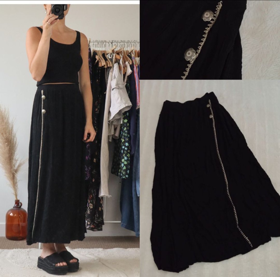 Maxi black skirt 42/44