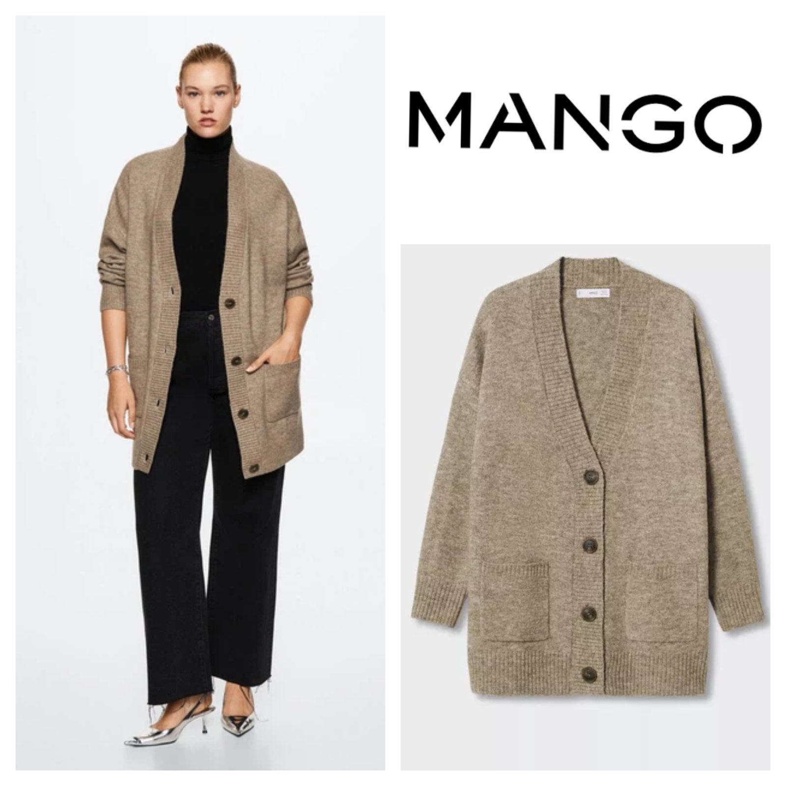 Cardigan oversize mango 44/46/48