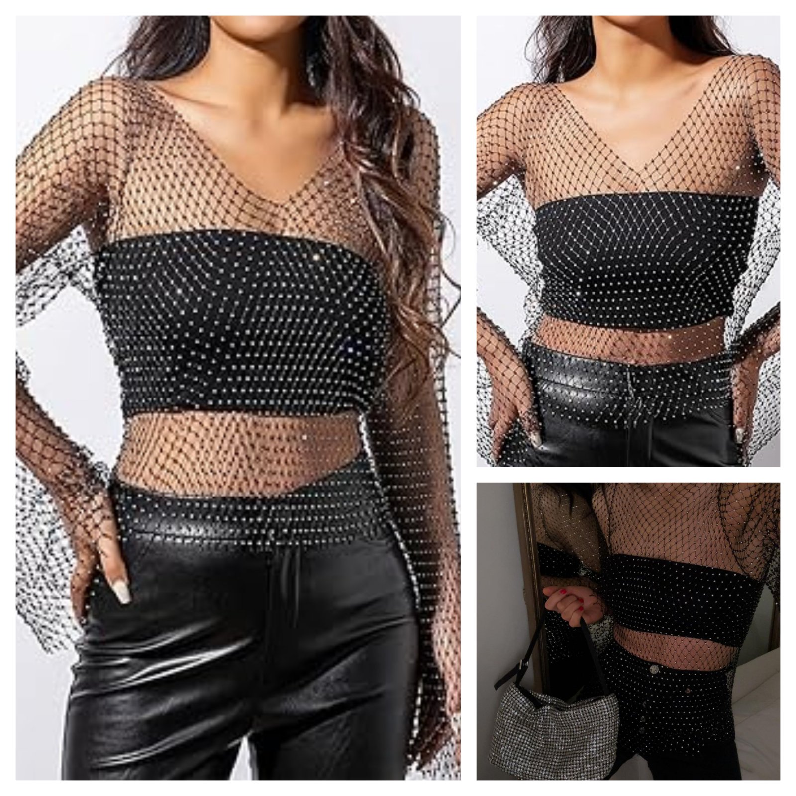 Rhinestone jumper m,l