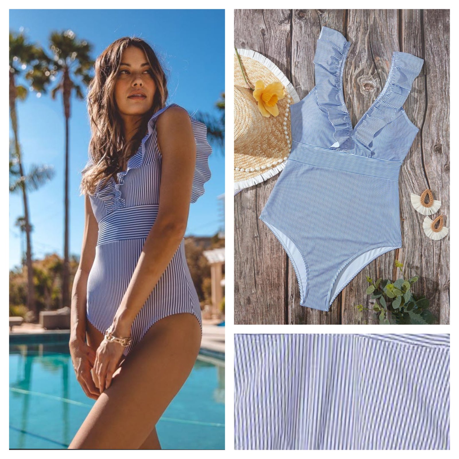 Striped swimwear 