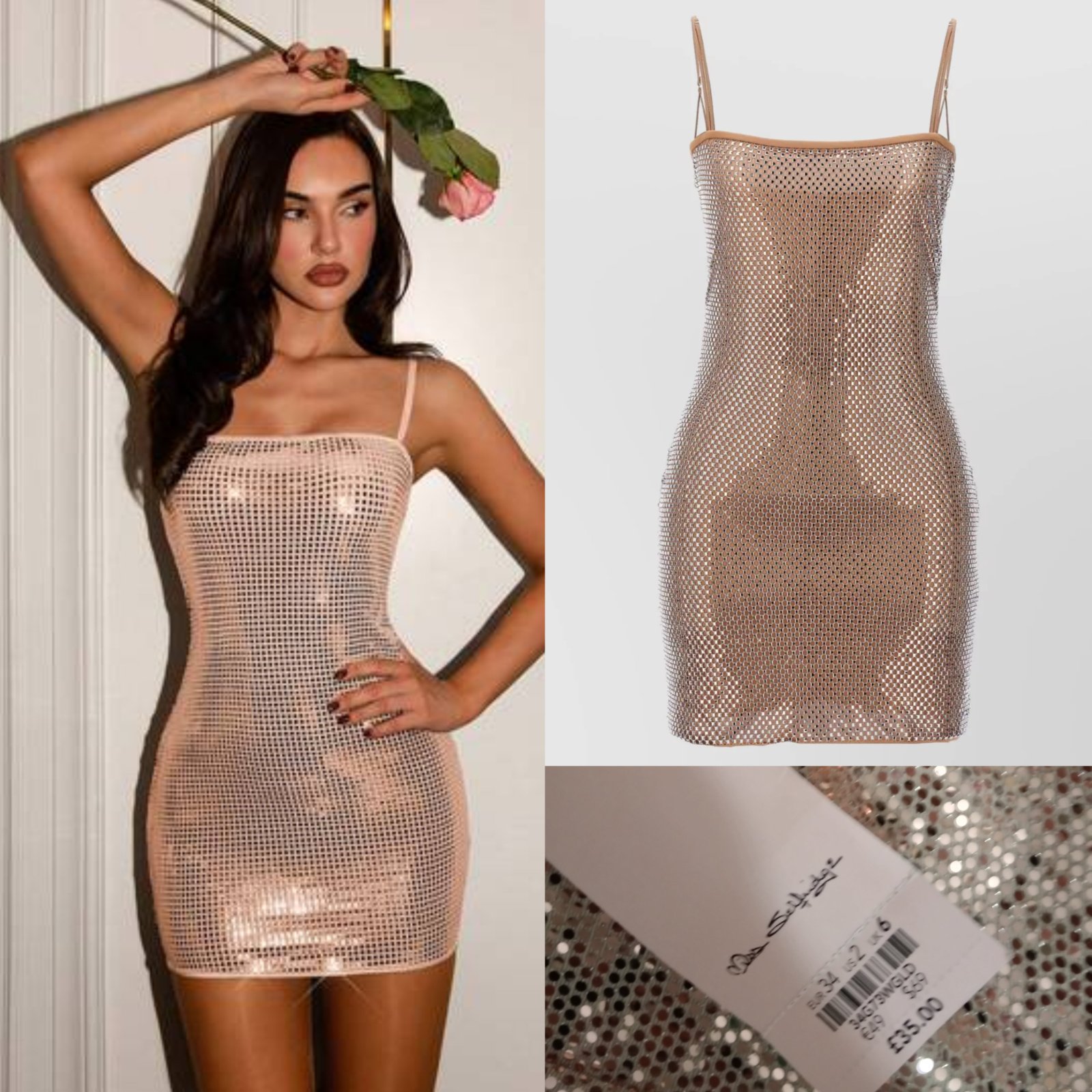Robe soirée bling bling 