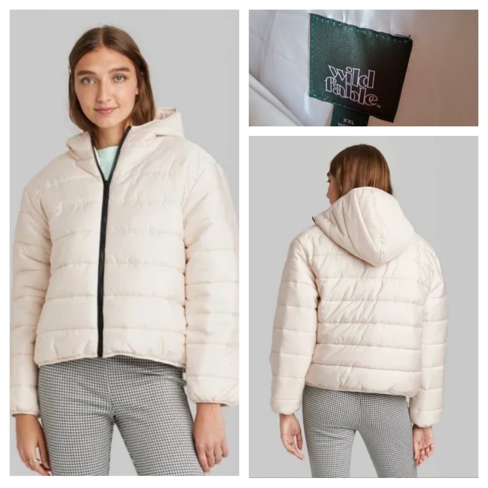 Doudoune blanc cassé 