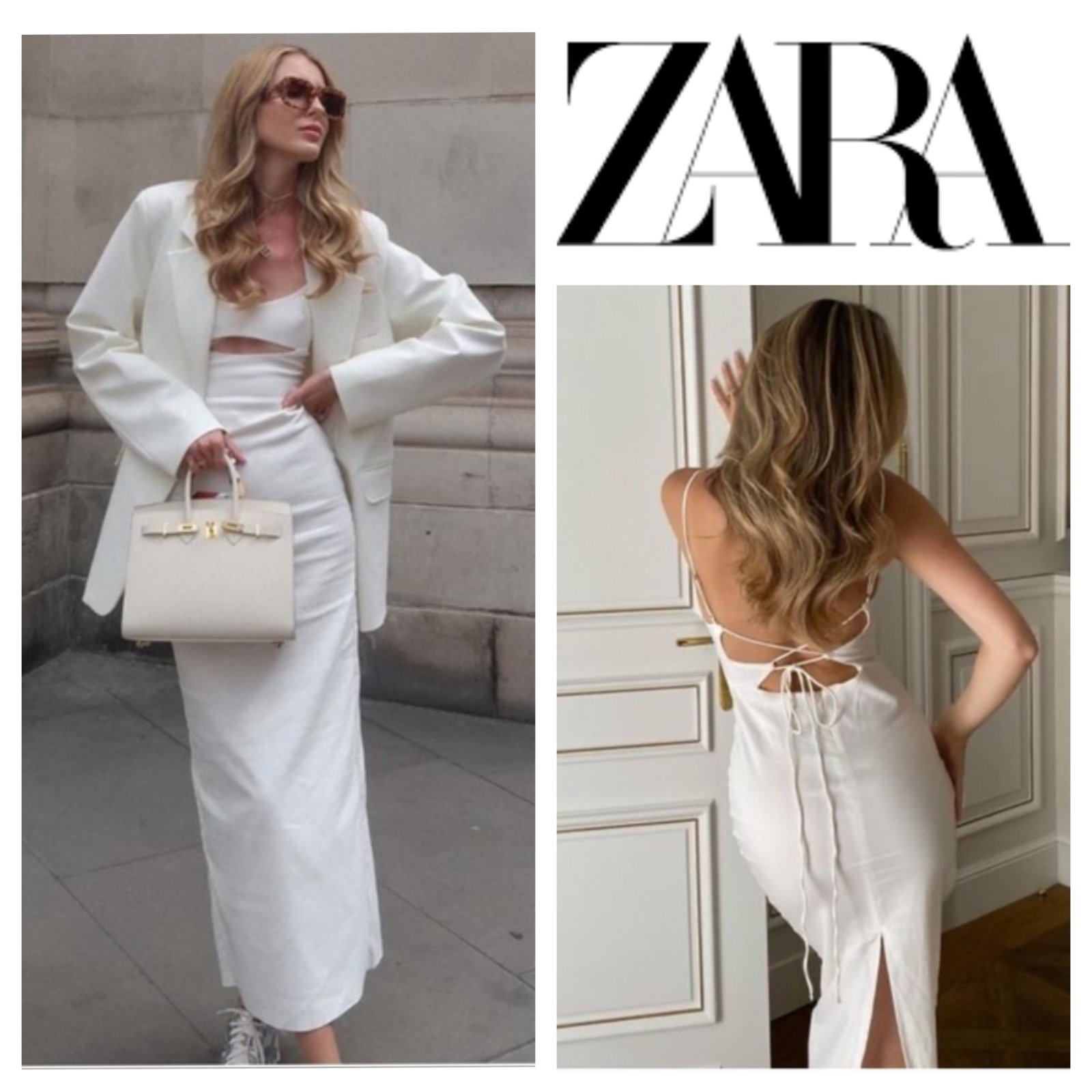 White dress zara 
