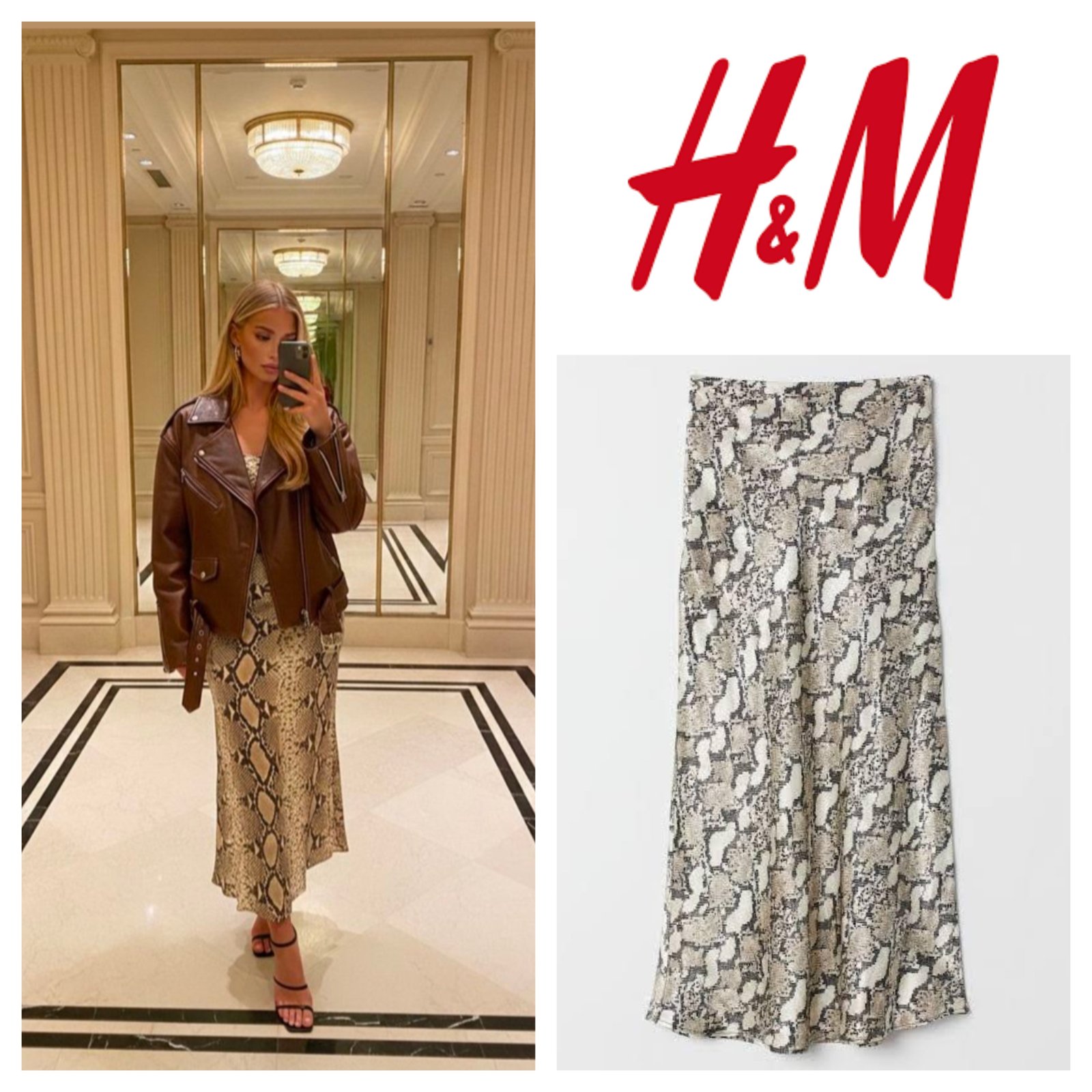 Jupe midi h&m size 